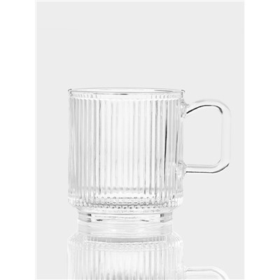 Кружка «Грани», 350 мл, 8.5×9.5 см, боросиликатное стекло, прозрачная