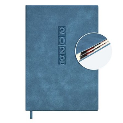 Ежедневник 2026 г. А5 352 стр. 70271 "ТИВОЛИ ГЛОСС ГОЛУБОЙ. #ДУМАЙ КАК МИЛЛИАРДЕР" кожзам Феникс