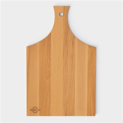 Доска разделочная деревянная с ручкой Magistro, 40×24×1.2 см, дуб