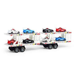 Автовоз "Технорейс" с полицейскими авто, в коробке