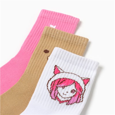 Подарочный набор KAFTAN «Аниме»: термос и носки 3 пары, размер 36-37 (22-24 см)