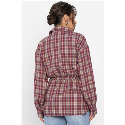 Рубашка хлопковая Джанет (винный) Б14274-4М