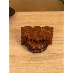 Подставка под горячее «Цветок», набор 6 шт., 14×10×6 см, дерево шишам