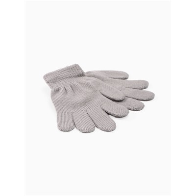Перчатки детские MINAKU, однослойные, серые, 14 см