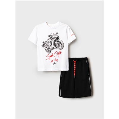 Комплект трикотажный для мальчиков: фуфайка (футболка), шорты