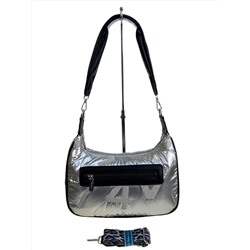 Сумка из болоньи  через плечо, цвет серебро