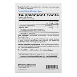 Lake Avenue Nutrition, Пробиотики для поддержки пищеварения, смесь пробиотиков и пребиотиков, 20 млрд КОЕ, 30 капсул