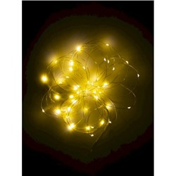 Светодиодная гирлянда Роса  5 м, 50 ламп от батареек LED теплый белый, 1 режим 89545 Феникс-Презент