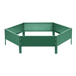 Клумба оцинкованная, d=100 см, высота бортика 15 см, зелёная, Greengo