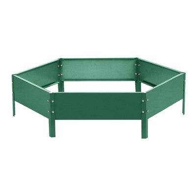 Клумба оцинкованная, d=100 см, высота бортика 15 см, зелёная, Greengo