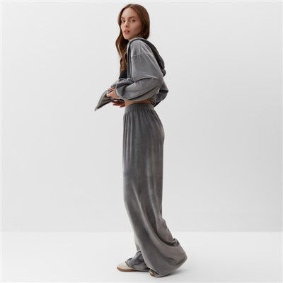 Костюм женский (толстовка, брюки) KAFTAN Plushy, размер 40-42, серый