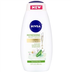 Nivea, Освежающий гель для душа, базилик и белый чай, 591 мл (20 жидк. унций)