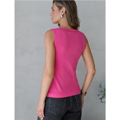 Топ из премиального хлопка с эластаном