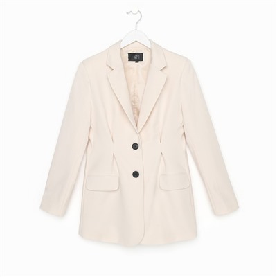 Пиджак женский с защипами MIST, размер 46, молочный