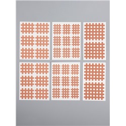 Тейп для лица, набор, 6 листов, бежевый