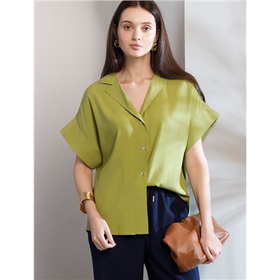 Блузка с коротким рукавом из вискозы с лиоцеллом