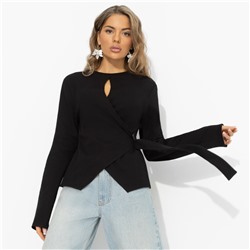 Джемпер хлопковый, Дерзкий минимализм (черный)