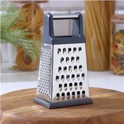 Тёрка четырёхгранная Доляна «Энергия», 9×7×17 см, прорезиненное дно, синяя