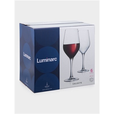 Набор бокалов для вина Luminarc «Селест», 450 мл, 6 шт., стекло, прозрачный