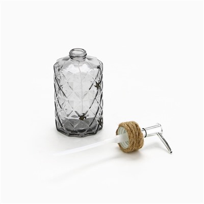 Дозатор для жидкого мыла «Морской» стеклянный, 330 мл.