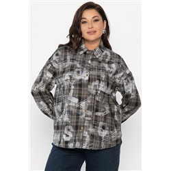 Рубашка хлопковая Шэрри (серо-коричневая) Б14307-18М