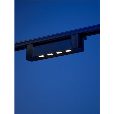 Трековый светильник линейный, поворотный, 10 Вт, 900 Лм, 4000К, IP20, чёрный, свечение нейтральное белое