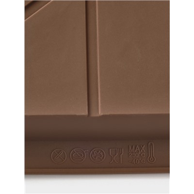 Форма для дубайского шоколада Доляна «Ломтики», 25×14×2.5 см, силикон, коричневая