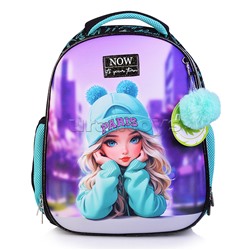 Рюкзак "Choice Lite. Paris Girl" школьный жесткий 38x29x17 см (17 л) вес 800 г, 1 отделение на молнии с разделителями для учебников, 1 отделение с органайзером, 2 боковых кармана сеткой на резинке