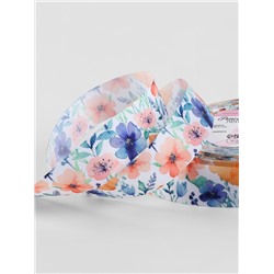 Лента репсовая «Цветущий сад», 25 мм, 23±1 м, разноцветная