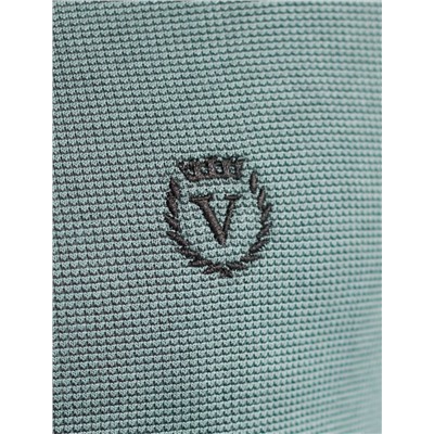 Лонгслив из фактурного трикотажа с плетеным воротником поло с застежкой на пуговицы