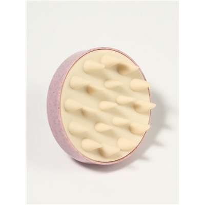 Щётка-массажёр для мытья головы, 7.5×7.5×6.5 см, розовая