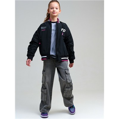 Куртка текстильная с полиуретановым покрытием для девочек (ветровка)