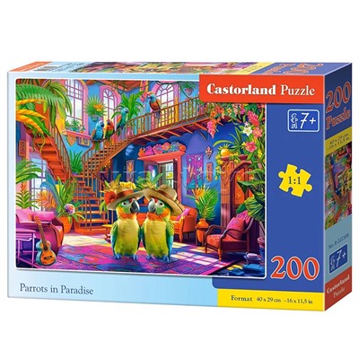 Пазлы 200 "Рай для попугаев"