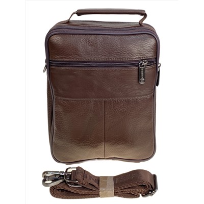 Сумка мужская из натуральной кожи, цвет коричневый