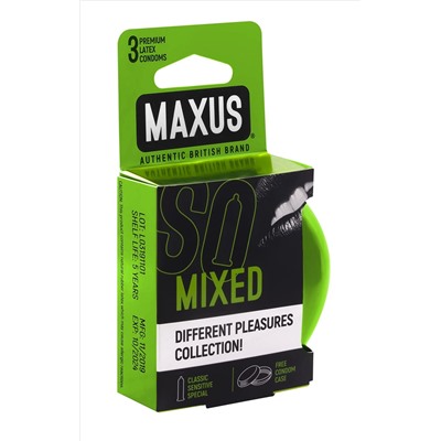 Презервативы в железном кейсе MAXUS Mixed - 3 шт.