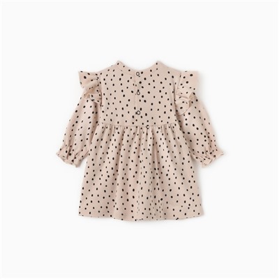 Платье для девочки «Крошка Я. Киса», рост 62-68 см, бежевое