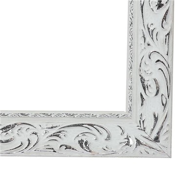 Рама для картин (зеркал) 50×50×4 см, дерево «Версаль», бело-серебристая