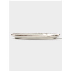 Блюдо сервировочное Magistro Alpine Frost, 33×22.8×2.5 см, овальное, фарфор, белое
