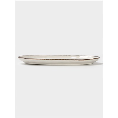 Блюдо сервировочное Magistro Alpine Frost, 33×22.8×2.5 см, овальное, фарфор, белое