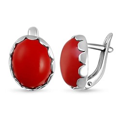 Серьги, коралл, СПН4196