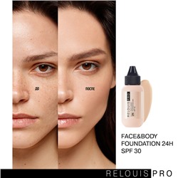 Крем тональный Face&Body Foundation 24H SPF30 тон 2W средний оливковый