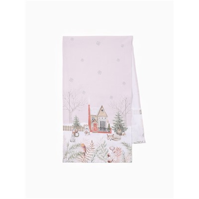 Дорожка новогодняя на стол «Этель» «Звери в городе» 40×147 ± 5 см, 100% хл, саржа 190 г/м²