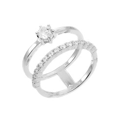 Кольцо из серебра куб.циркон., МЦВ1031