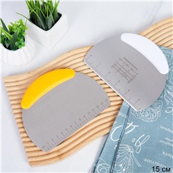 Шпатель нож для теста 15 см металл / GR-538 /уп 200/ 0,09