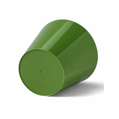 Кашпо для цветов с дренажной вставкой Rosemary, 1.6 л, d=16 см, пластиковое, зелёное