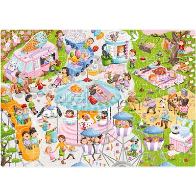 Пазл 120 "Парк развлечений" Виммельбух