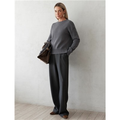 Брюки-палаццо на резинке сзади