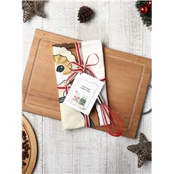 Набор подарочный новогодний «Этель. Помурчим в новом году»: полотенце 40×70 см, венчик кухонный