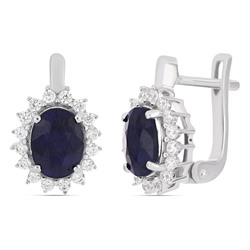 Серьги, сапфир корунд, Амалия2