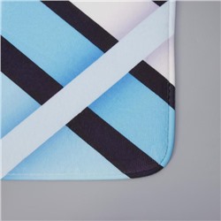 Набор ковриков для ванной и туалета Доляна «Полосатый», 2 шт.: 40×50, 50×80 см